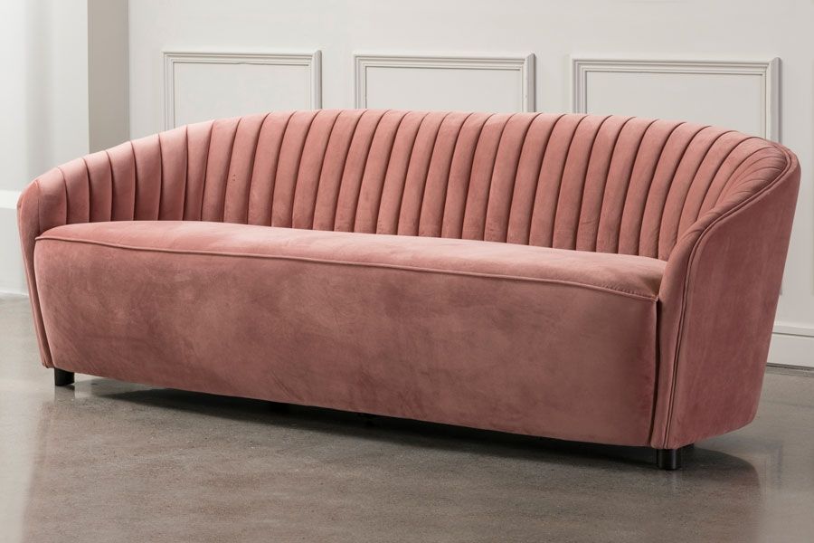 Alice Three Seat Sofa - Blush Pink - Image #0