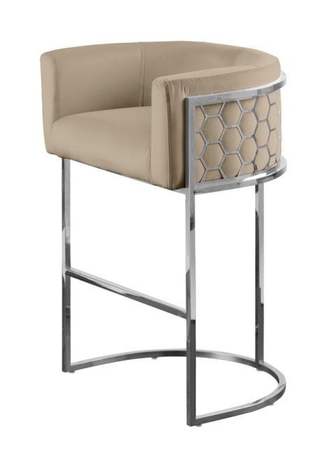 Alveare Thekenhocker - Silber -  Taupe-view3