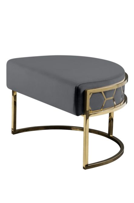 Alveare Fotpall Mässing -Smoke Grey-view2