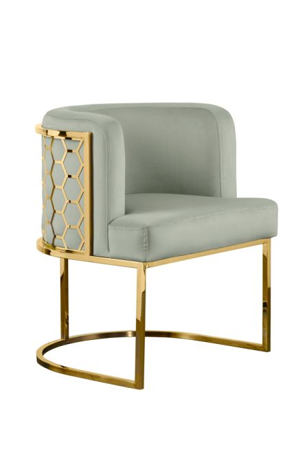 Alveare Dining Chair Brass - Jade-view2
