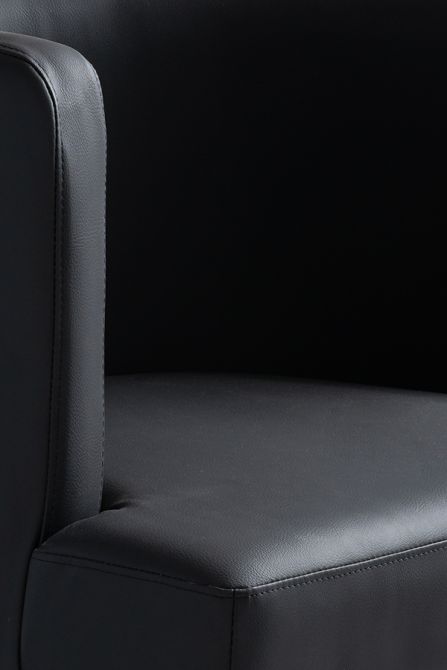 Alveare Esstischstuhl - Messing – Schwarzes Kunstleder-view3