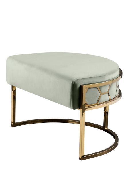 Alveare Sgabello poggiapiedi - Giada - Ottone-view2