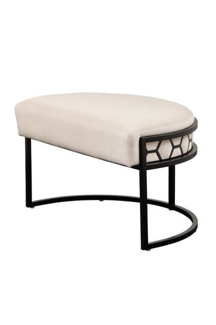 Alveare Voetenbank Zwart - Krijtwit-view2