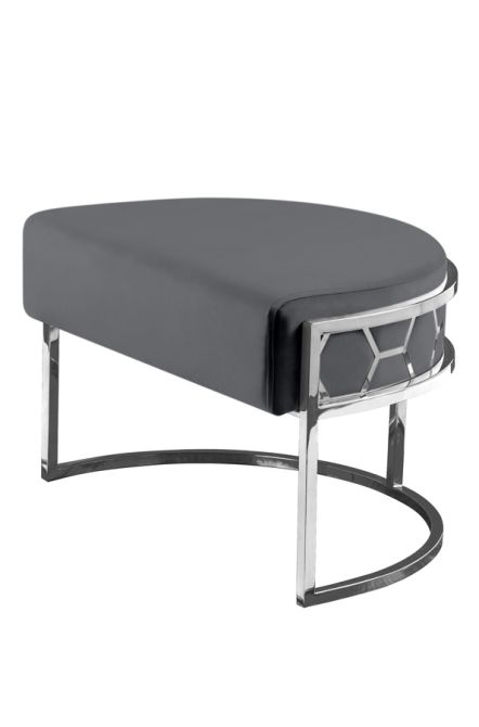  Alveare - Reposapiés de acero - Gris humo-view2