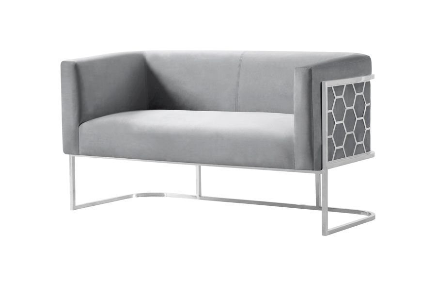 Alveare 2-Sitzer Sofa -Silber- Taubengrau-view4