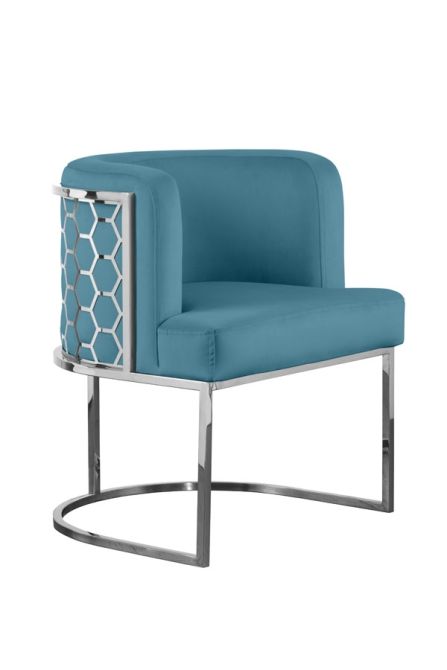 Alveare Dining chair Silver - Teal - Image #0
