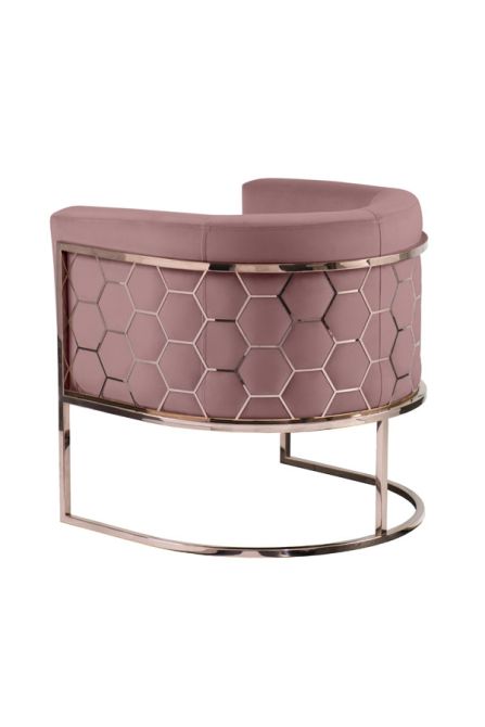 Alveare tub chair Copper -Blush pink - Image #0