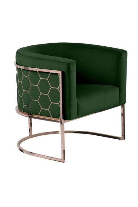Alveare tub chair Copper -Bottle green - Image #0
