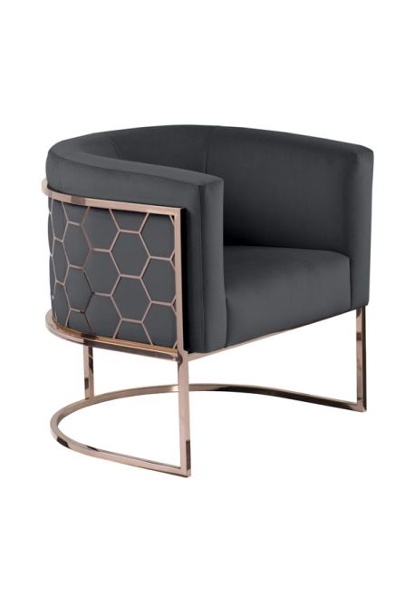 Alveare tub chair Copper -Smoke grey - Image #0