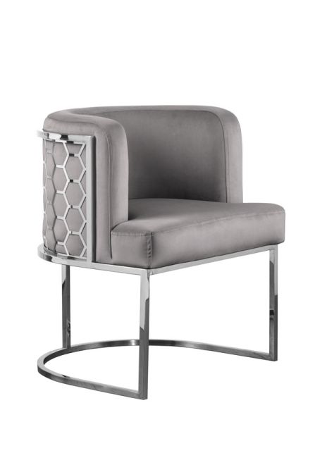 Alveare Dining chair Silver - Dove Grey - Image #0