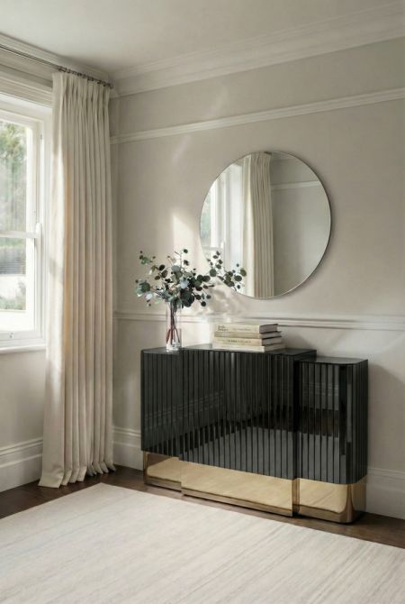 Anastasia - Cubierta de radiador ajustable en vidrio Negro-view2