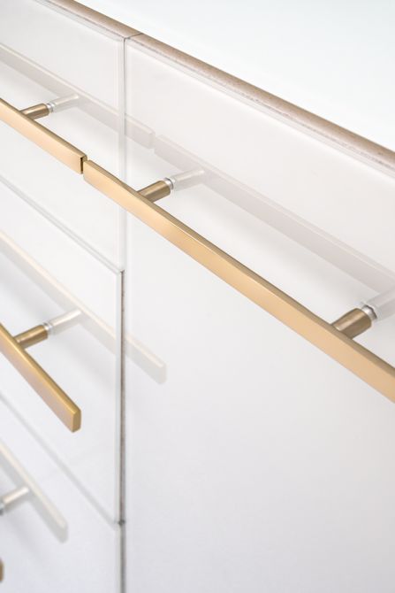 Anastasia Sideboard - Weißglas - Messingdetails-view2