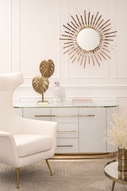 Anastasia Sideboard - Weißglas - Messingdetails-view3