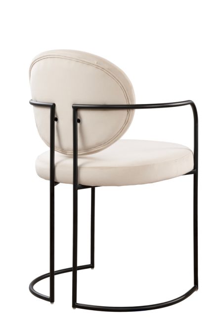 (ID:37426) Angelica chair- S-2120/2123 - Chalk - Black frame-view3