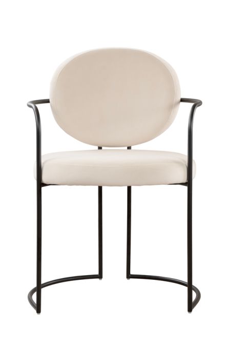 (ID:37426) Angelica chair- S-2120/2123 - Chalk - Black frame-view4