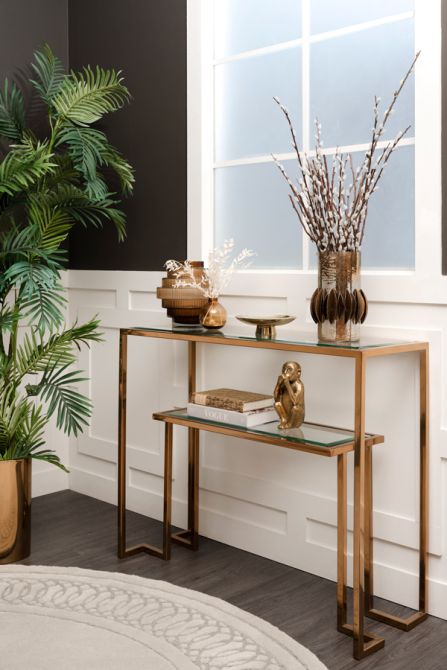 Anta - Mesa consola oro-view1