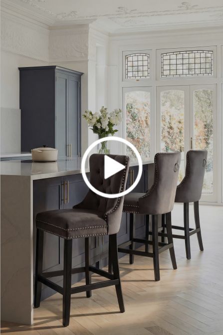 Antoinette Sgabello da bar - Grigio fumo-view3