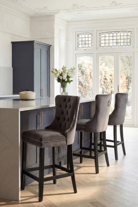 Antoinette Sgabello da bar - Grigio fumo-view2