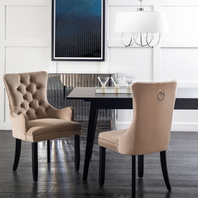 Antoinette Carver Chair - Taupe-view2