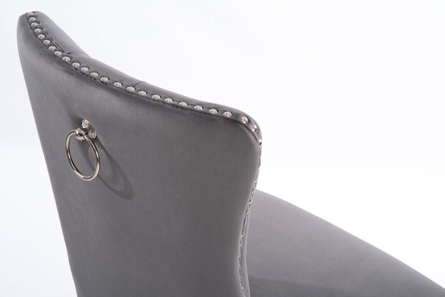 Antoinette Esszimmerstuhl - Smoke - Beine Zinneffekt-view6