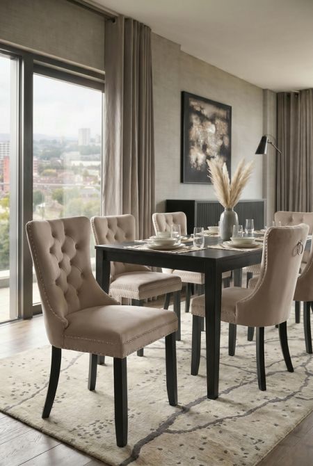 Antoinette Eetkamerstoel Taupe-view2