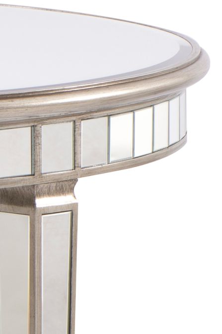 Antoinette - Mesa de comedor circular con espejo endurecido - Imagen #0
