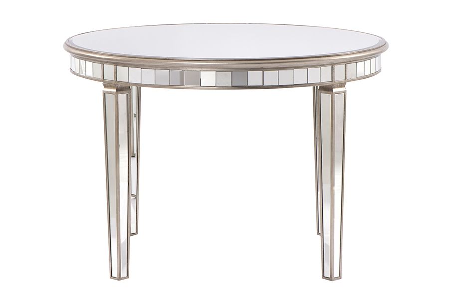 Antoinette Toughened Mirror Circular Dining Table - Image #0