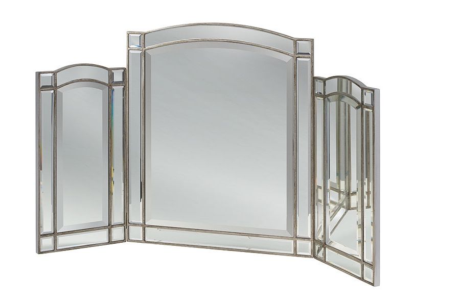 Antoinette Driedelige uitklapbare Spiegel van gehard glas - Beeld #0