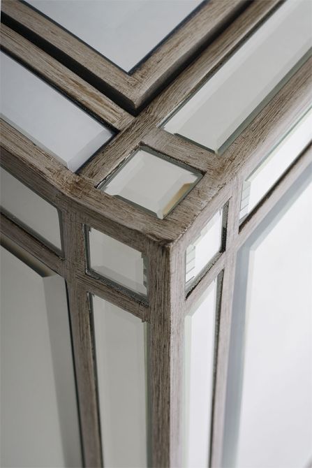 Antoinette Mueble TV de espejo de vidrio templado-view4