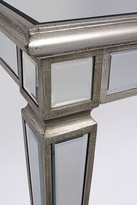 Antoinette Toughened Mirror Dining Table - Image #0