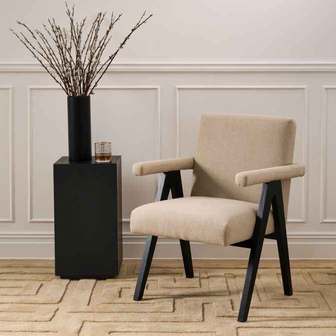 Archie Chaise de salle à manger  –  Limestone-view3