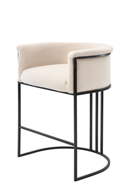 Aria Counterstol – Chalk – Svart Ram-view2