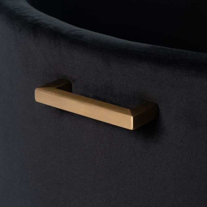 Aria Ottoman Förvaring – Svart – Mässing/Silver -view4