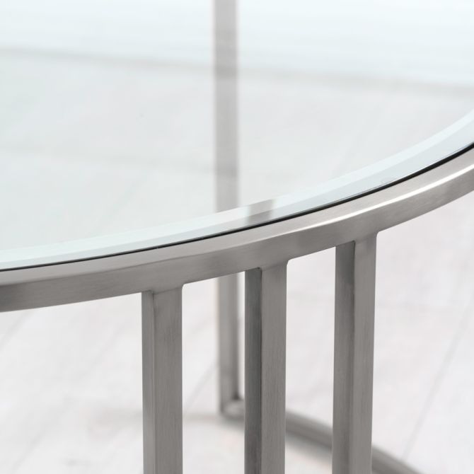 Aria Set - Couchtisch Silber/ Aufbewahrungs-Ottomane Schwarz-view4