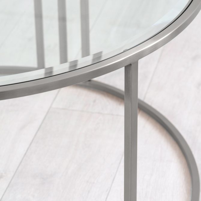 Aria Set - Couchtisch Silber/ Aufbewahrungs-Ottomane Schwarz-view6