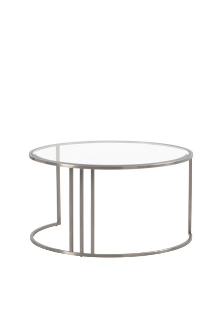 Aria Set - Couchtisch Silber/ Aufbewahrungs-Ottomane Schwarz-view2