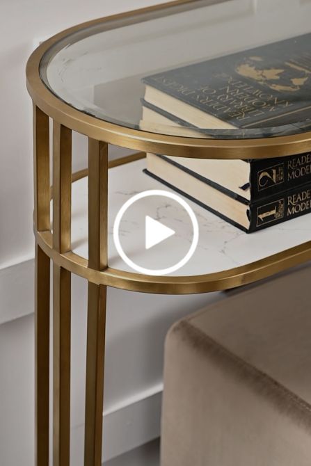 Aria Konsolbord  - Mässing-view1