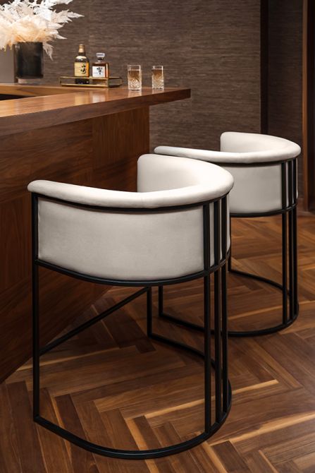 Aria Counterstol – Chalk – Svart Ram-view3