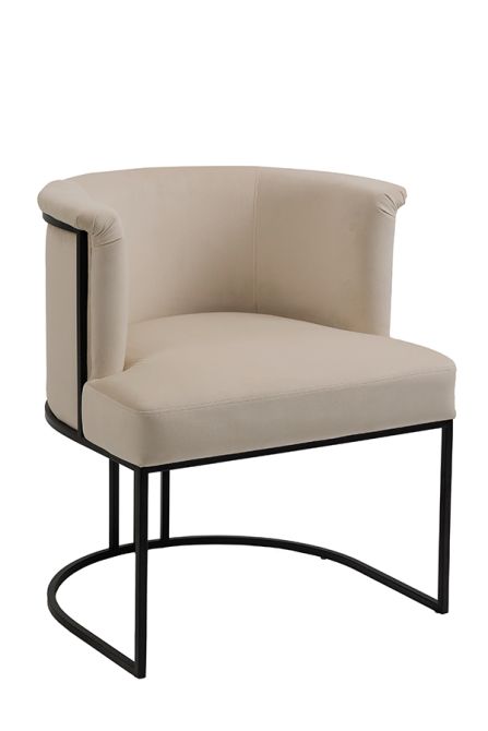 Aria Eetkamerstoel Taupe - Zwart Frame-view4