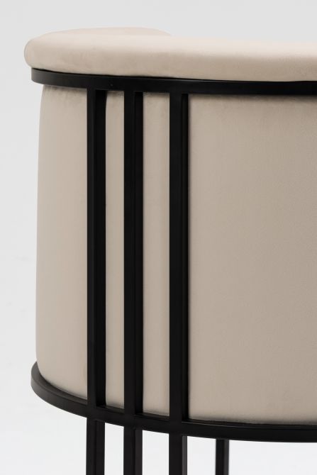 Aria Eetkamerstoel Taupe - Zwart Frame-view3