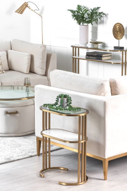 Aria Table d'appoint en laiton-view1