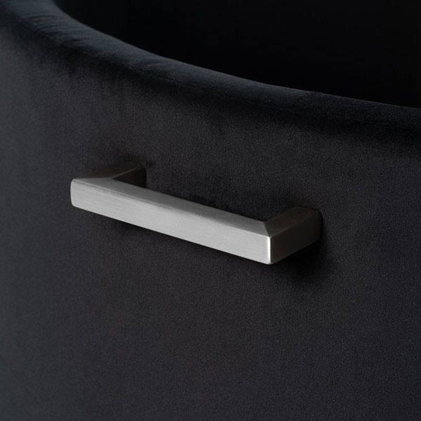 Aria Ottoman Förvaring – Svart – Mässing/Silver -view6