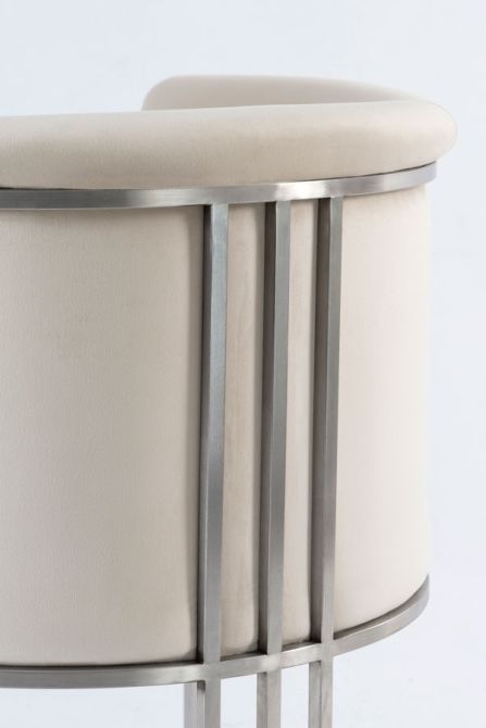 Aria Tub Chair - Chalk - Silver - Image #0