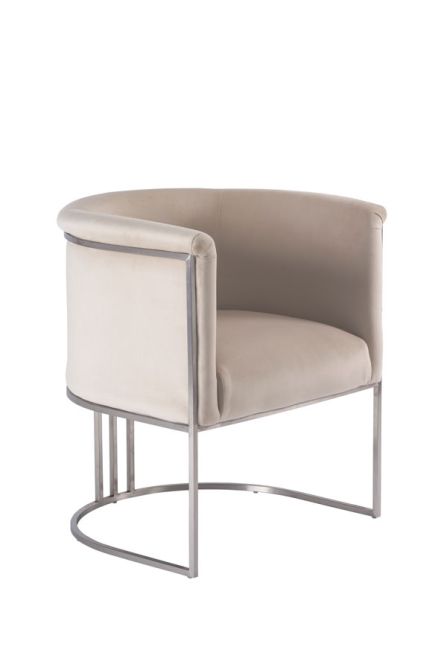 Aria Tub Chair - Chalk - Silver - Image #0
