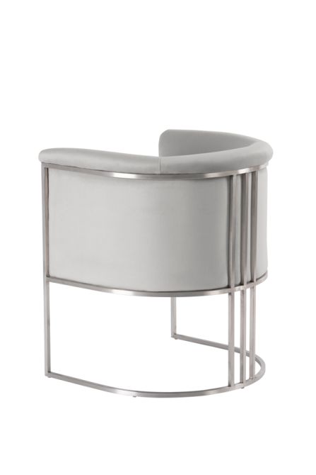Aria Tub Chair - Dove Grey - Silver - Image #0