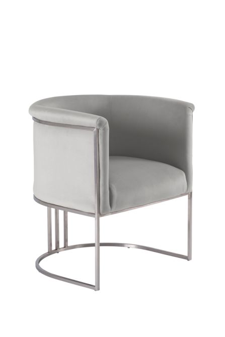 Aria Tub Chair - Dove Grey - Silver - Image #0
