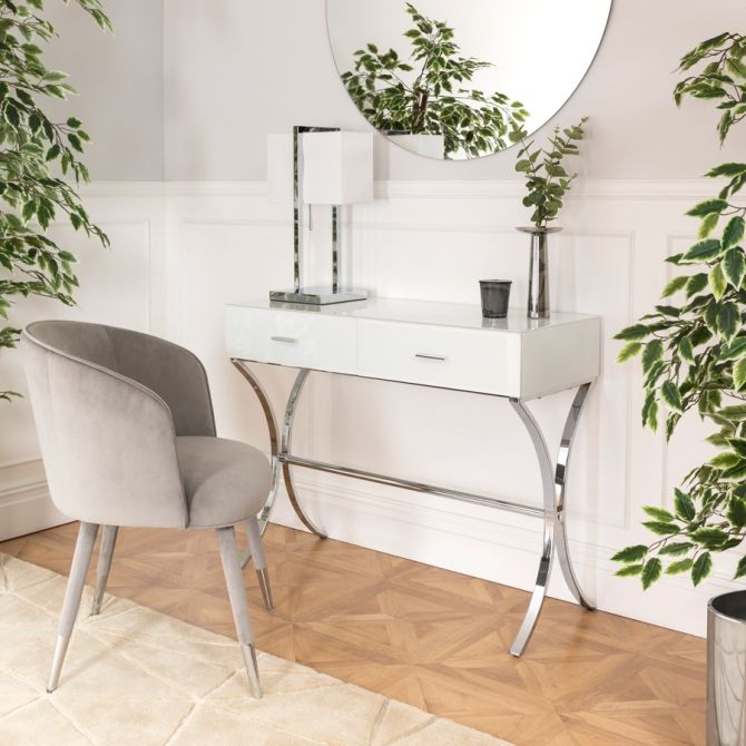 Aurelia Console en Verre Blanc-view1