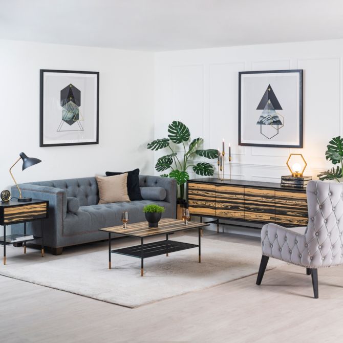 Bankes 3-Zitsbank Charcoal-view2