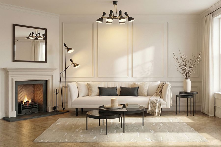 Baxter 3-Sitzer Sofa – Elfenbeinfarben-view2