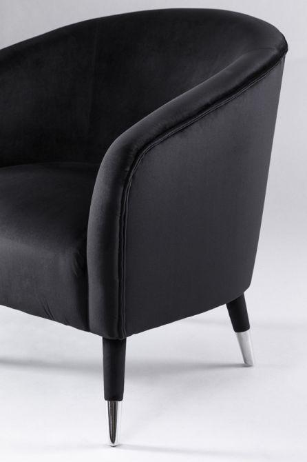 Bellucci Armchair - Black - Silver Caps-view4